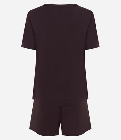 Pijama Corto con Blusa y Short con Encaje 6