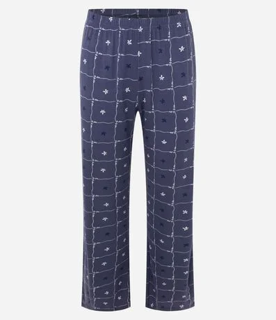 Pijama Largo Americano en Viscolycra con Estampado de Flores 2