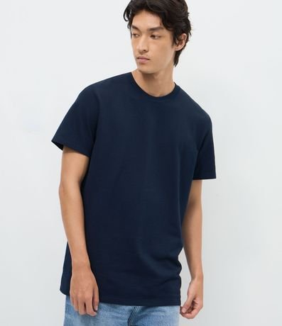 Remera Comfort en Algodón con Textura