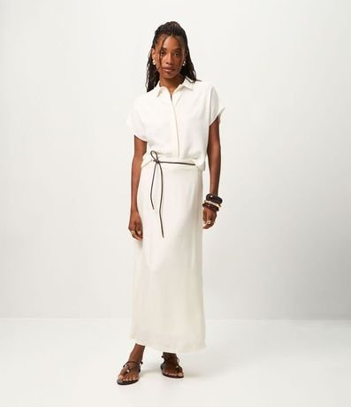 Pollera Midi Evasê en Viscolino con Cinturón 1