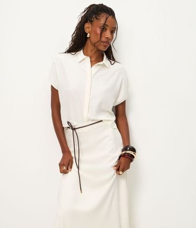 Pollera Midi Evasê en Viscolino con Cinturón 2