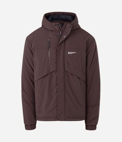 Campera Masculina Parka Outdoor con Capucha y Recortes 5