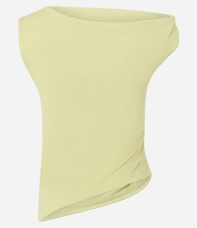 Blusa en Microfibra con Escote Hombro Único y Fruncidos 6