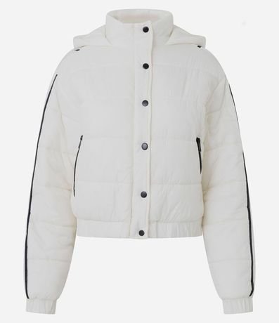 Campera Puffer Deportiva en Poliamida con Bies Contrastante 9
