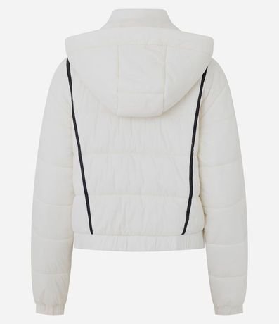 Campera Puffer Deportiva en Poliamida con Bies Contrastante 10