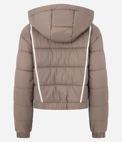 Campera Puffer Deportiva en Poliamida con Bies Contrastante 7