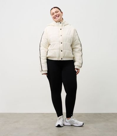 Campera Puffer Deportiva en Poliamida con Bies Contrastante 6