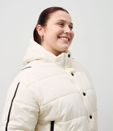 Campera Puffer Deportiva en Poliamida con Bies Contrastante 7