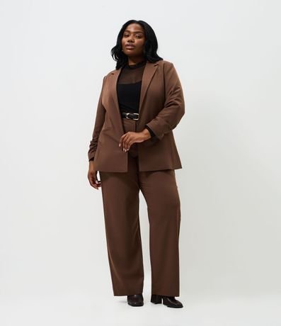 Blazer Alargado en Crepé con Manga Fruncida Curve & Plus Size 2