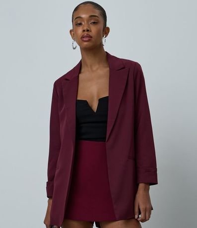 Blazer Oversized Alargado en Sastrería con Pliegues en el Puño 2