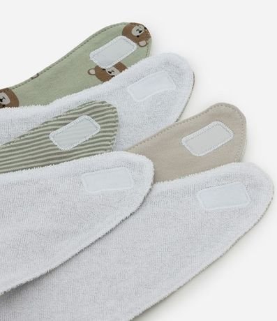 Kit 03 Baberos Infantil en Algodón con Estampado – Talle U 2