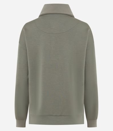 Buzo Cerrado Deportivo en Modal con Cremallera en el Cuello 7