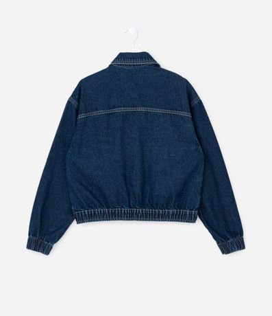 Campera Infantil Bomber en Jeans con Bolsillos Delanteros – Talle 5 a 14 años 3
