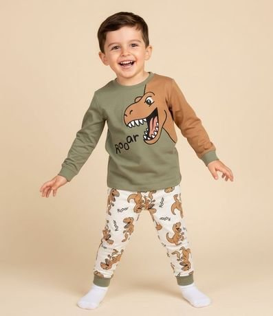 Pijama Infantil con Dinosaurio y Cresta 3D – Talle 1 a 6 años 1