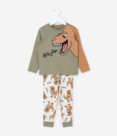 Pijama Infantil con Dinosaurio y Cresta 3D – Talle 1 a 6 años
