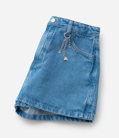 Short Pollera Infantil en Jeans con Colgantes Metálicos – Talle 7 a 16 años 4