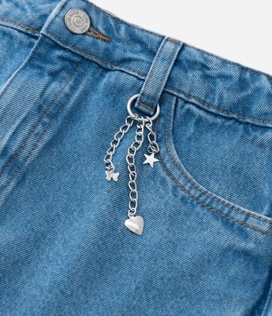 Short Pollera Infantil en Jeans con Colgantes Metálicos – Talle 7 a 16 años 7
