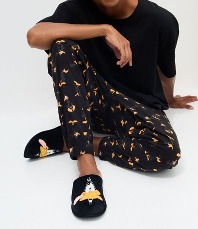 Pantuflas Masculinas Tipo Chinelo con Estampa del Pato Lucas
