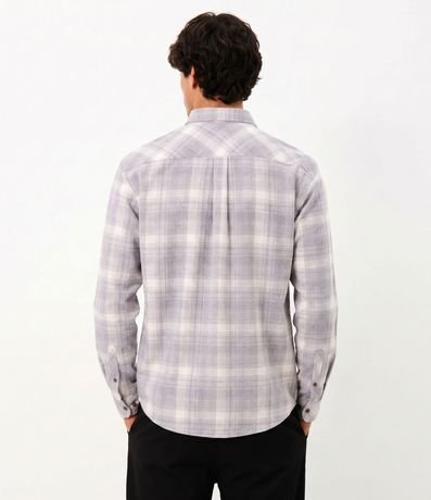 Camisa Comfort Manga Larga en Franela de Cuadros 2