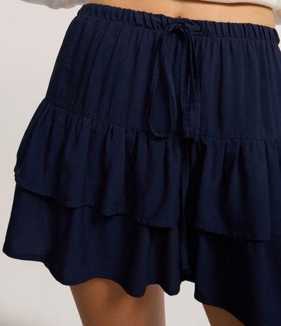 Short Pollera en Viscosa con Lazo y Volados 4