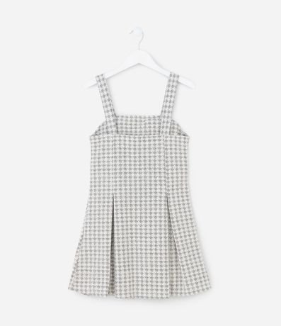 Vestido Infantil en Tweed con Breteles Anchos y Botones Delanteros – Talle 5 a 14 años 3