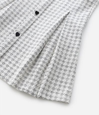 Vestido Infantil en Tweed con Breteles Anchos y Botones Delanteros – Talle 5 a 14 años 5