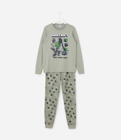 Pijama Infantil con Estampado Minecraft  – Talle 5 a 14 años