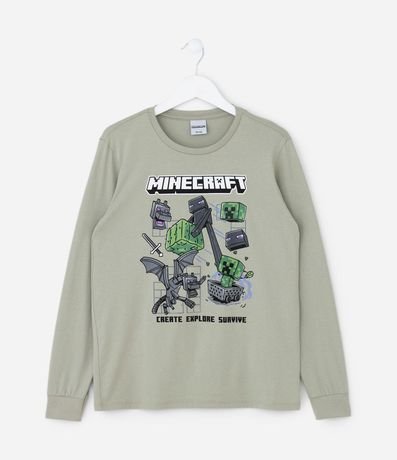 Pijama Infantil con Estampado Minecraft  – Talle 5 a 14 años 2