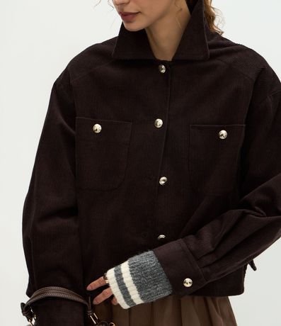 Campera en Terciopelo con Abotonado Delantero 4