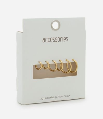 Kit 03 Argollas de Acero Inoxidable a Prueba de Agua con Tamaños Graduales 3