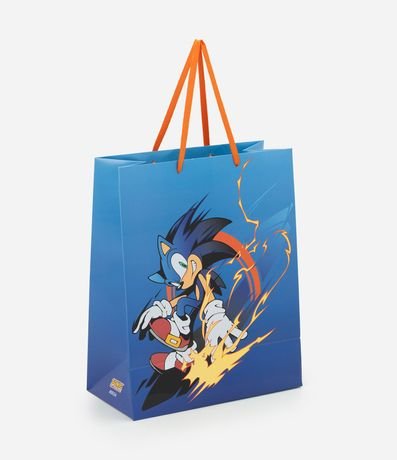 Bolsa de Regalo Mediana con Estampa de Sonic