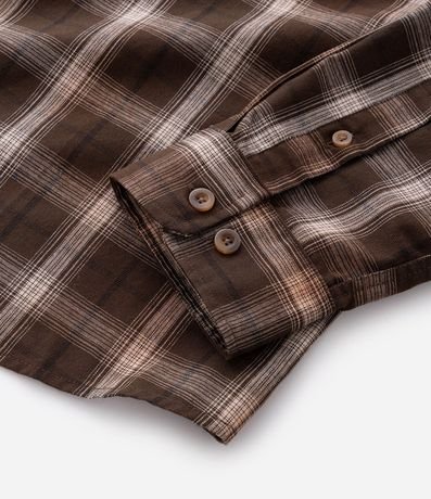 Camisa Manga Larga en Tricolina de Cuadros 5