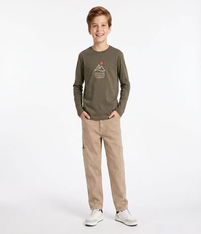 Remera Infantil con Estampado Mountain Traveling – Talle 5 a 14 años