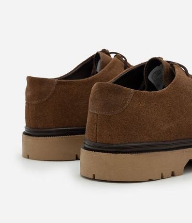 Zapato Moc Toe en Cuero Gamuzado con Cordón 6