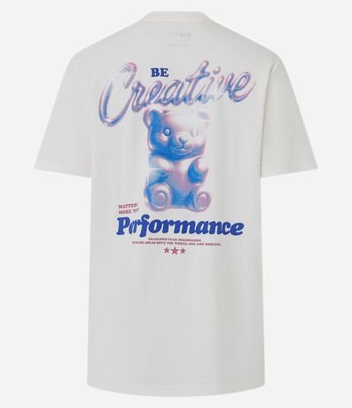 Remera Manga Corta con Estampa de Oso de Goma 6
