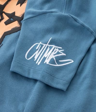 Remera Relaxed Infantil en Suedine con Estampa de Grafite - Talle 5 a 14 años 4