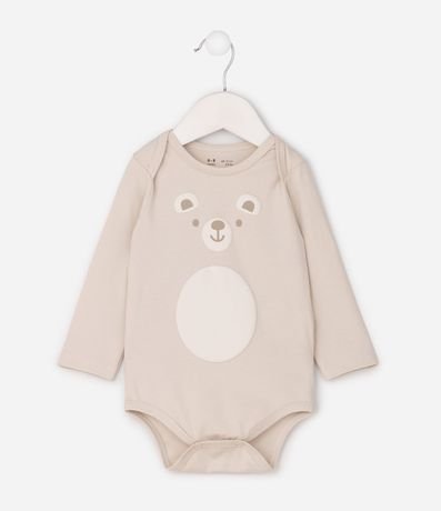 Body Infantil con Estampado Cara de Oso – Talle 0 a 18 Meses 2