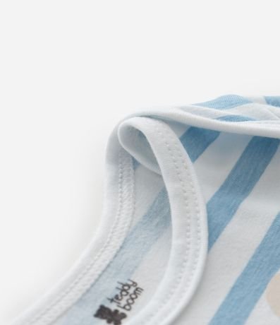 Body Infantil Manga Larga Rayada con Estampa de Conejito – Talle 0 a 18 Meses 4