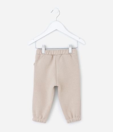 Pantalón Infantil con Oso Aplicado en Bolsillo – Talle 0 a 18 Meses 2