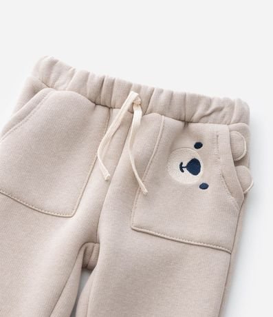 Pantalón Infantil con Oso Aplicado en Bolsillo – Talle 0 a 18 Meses 6