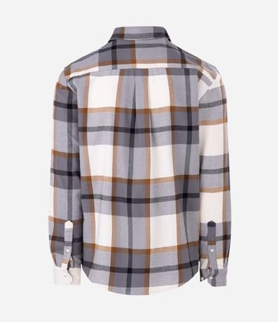 Camisa Manga Larga en Franela con Listrado en Bloques 6