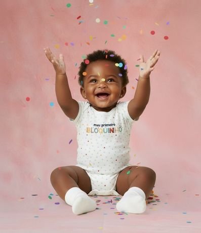 Body Infantil en Cotton Estampa del Primero Bloquinho - Talle RN a 18 Meses