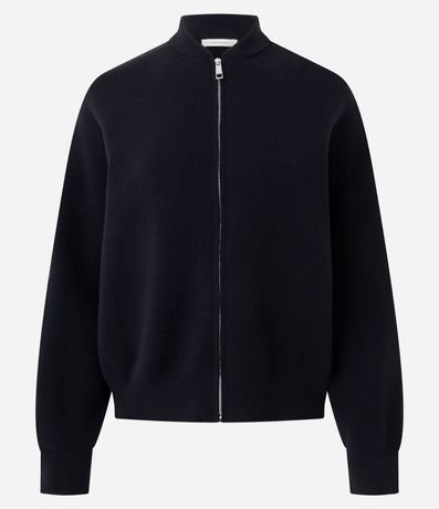 Campera Over en Punto con Cremallera 5