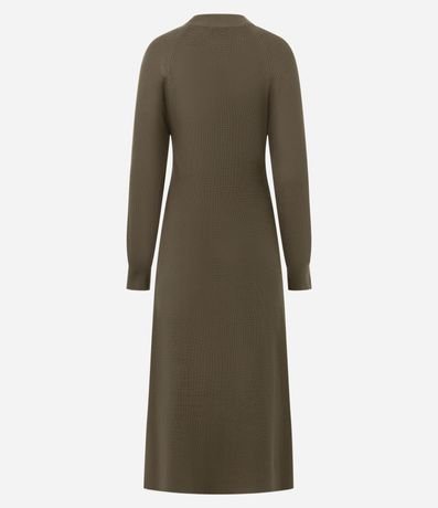 Vestido Midi en Punto con Manga Larga 6