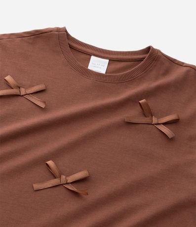 Remera Infantil Relaxed Boxy con Moñitas Aplicadas – Talle 5 A 14 años 4