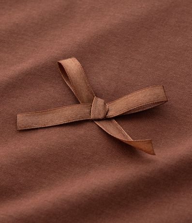 Remera Infantil Relaxed Boxy con Moñitas Aplicadas – Talle 5 A 14 años 5