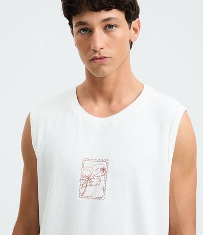 Musculosa Comfort en Algodón con Estampado Playero 3