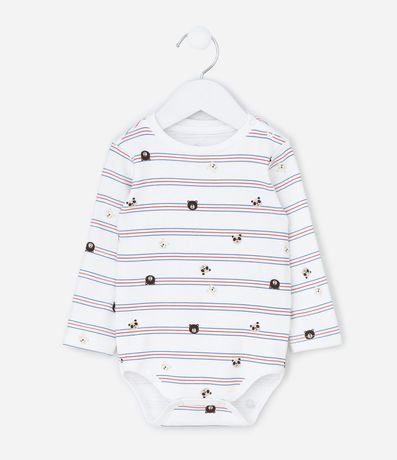 Conjunto Infantil Body Listrado con Pantalón Tema Osito – Talle RN a 18 meses 2