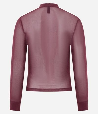 Blusa en Tule con Brillo y Cuello Alto 6