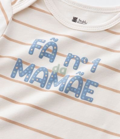 Body Infantil Listrado con Lettering en Portugués – Talle RN a 18 Meses 6